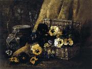 Hirst, Claude Raguet Basket of Pansies oil painting